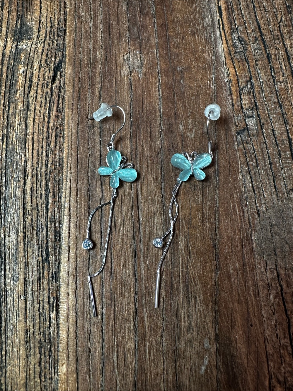 Delicate Turquoise color Butterfly Drop Earrings - Women Jewelry